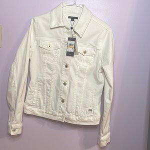 NEVER WORN/ TAGS STILL ON! Tommy Hilfiger White Denim Jacket size small
